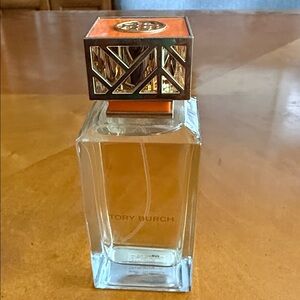 Tory Burch Fragrance with Orange and Gold.  Perfect for Spring/Summer.